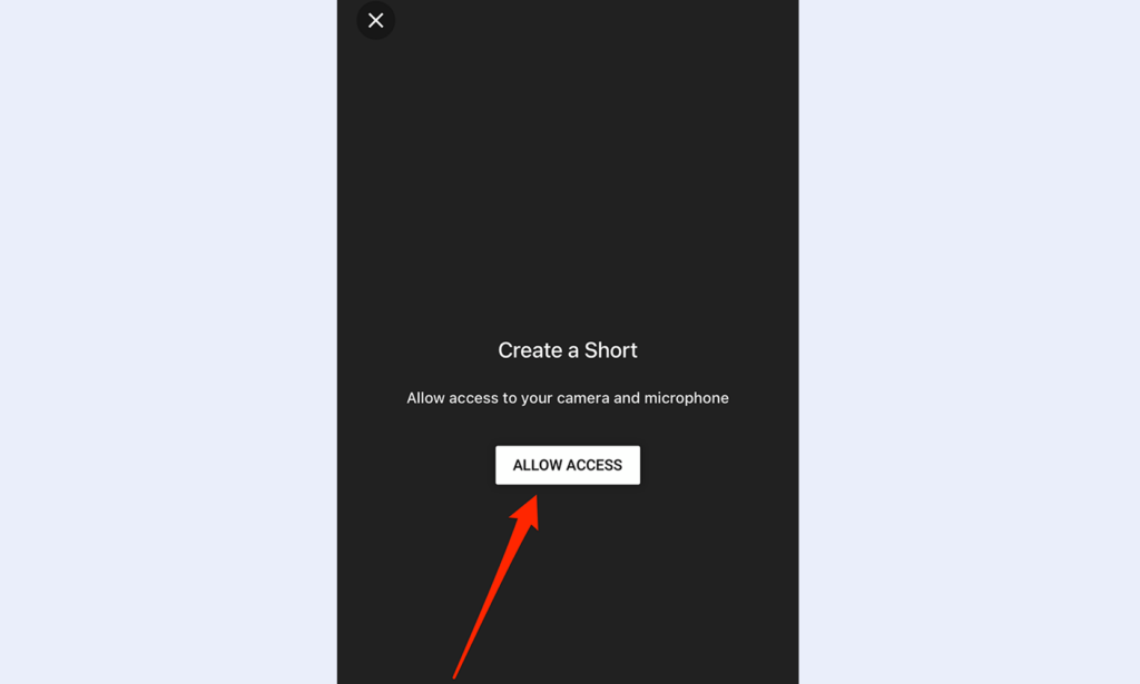 allow access youtube shorts